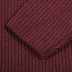 Dominick Cable Knit Coat Sweater // Maroon (Euro: 46)