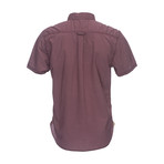Truman Short Sleeve Button Down Shirt // Burgundy (2XL)
