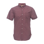Truman Short Sleeve Button Down Shirt // Burgundy (XL)