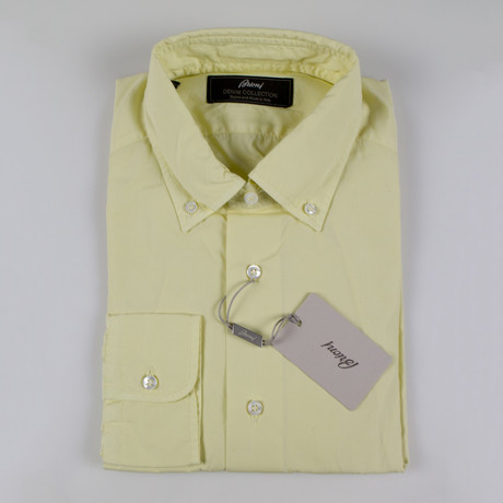 Brennan Cotton Slim Fit Casual Shirt // Yellow (S)