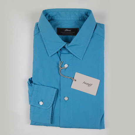 Tyrese Cotton Slim Fit Casual Shirt // Teal (S)