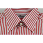 Travis Striped Silk Blend Casual Shirt // Red (S)