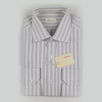 Shawn Striped Cotton Slim Fit Dress Shirt // White (US: 15.75R)