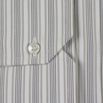 Jaydin Striped Cotton Slim Fit Dress Shirt // White (US: 15R)