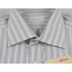 Jaydin Striped Cotton Slim Fit Dress Shirt // White (US: 15R)