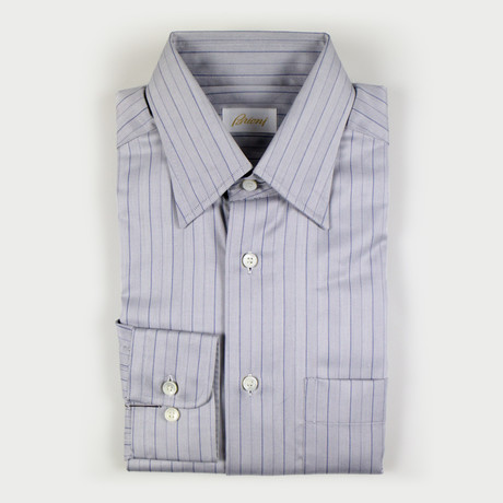 Maximo Herringbone Weave Dress Shirt // Gray (S)