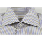 Brendan Striped Cotton Slim Fit Dress Shirt // Multi-Color (US: 15R)