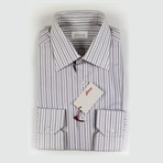 Tyree Striped Cotton Slim Fit Dress Shirt // Black (US: 15.75R)