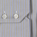 Brendan Striped Cotton Slim Fit Dress Shirt // Multi-Color (US: 15R)