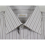 Tyree Striped Cotton Slim Fit Dress Shirt // Black (US: 15.75R)