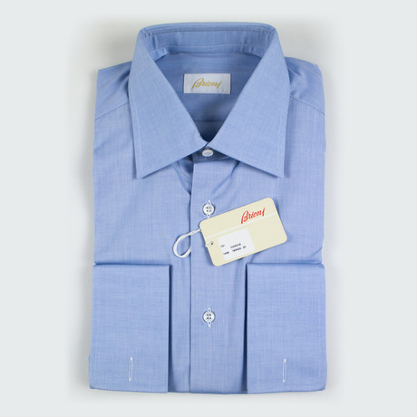 Giovani Cotton Slim Fit French Cuff Dress Shirt // Blue (US: 15R)