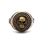 Ring // Diamond Skull // White + Yellow (5)