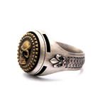 Ring // Diamond Skull // White + Yellow (5)