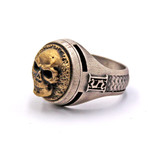 Ring // One Skull // White + Yellow (5)