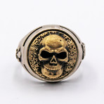 Ring // One Skull // White + Yellow (5)