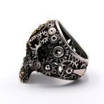 Ring // Gear Skull AGT/BRJ // White + Yellow (8.5)