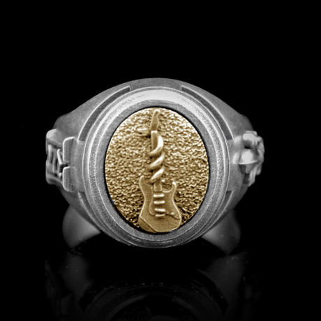 Ring // Stratocaster Guitar // White + Yellow (5)