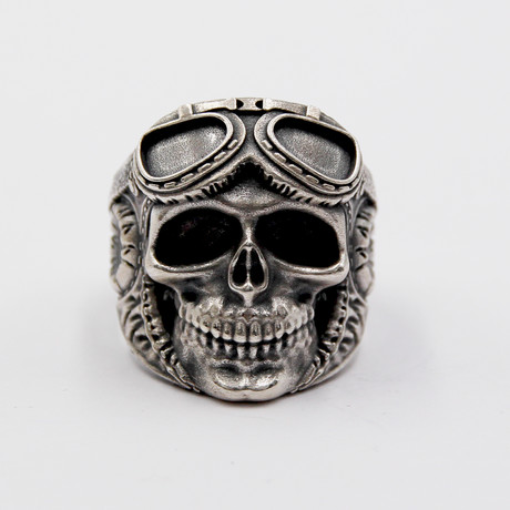 Ring // Skull Pilot // White (5)