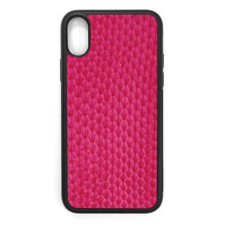 Pink Whip Snake // iPhone XS Leather Case // iPhone XS