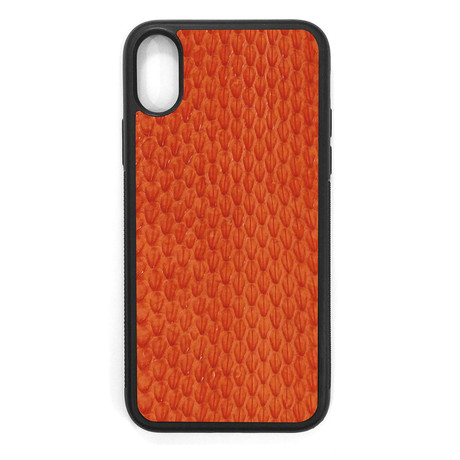Orange Whip Snake // Leather Case // iPhone XS