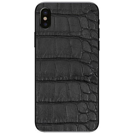 Black Alligator // Leather Skin // iPhone XS