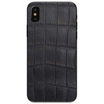 Oiled Brown Alligator // Leather Skin // iPhone XS