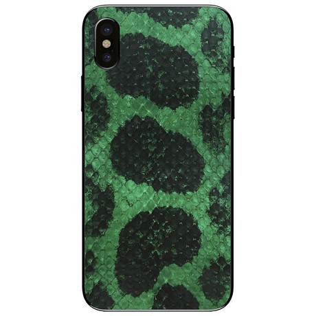 Green Anaconda // Leather Skin // iPhone XS