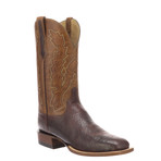 Ch Shrunk Elk/Sun Sdl Elk Cowboy Boots // Chocolate // EE (Wide) (US: 10)