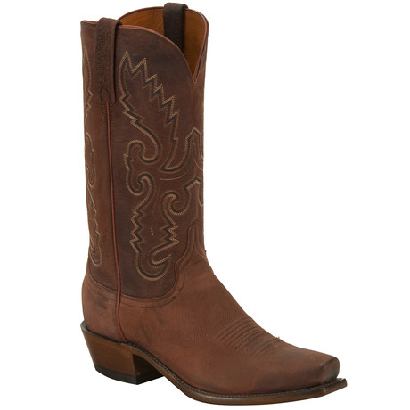 Rust Shrunk Goat Cowboy Boots // Rust (US: 7.5)
