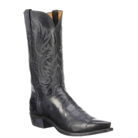 Ant Navy Md Goat Cowboy Boots // Antique Navy // EE (Wide) (US: 7.5)