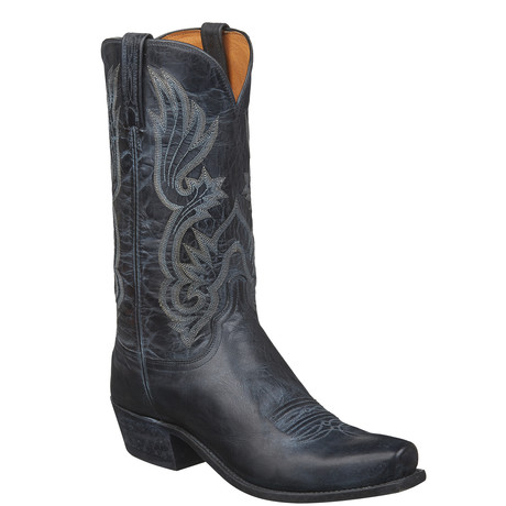 Ant Navy Md Goat Cowboy Boots // Antique Navy (US: 7.5)