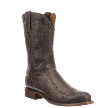 Ch Burn Old English Goat Cowboy Boots // Chocolate Burnished // EE (Wide) (US: 7.5)