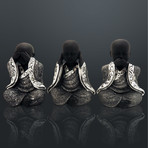 Buddha See, Hear, And Say No Evil // Set Of 3 // Fine Art Statues
