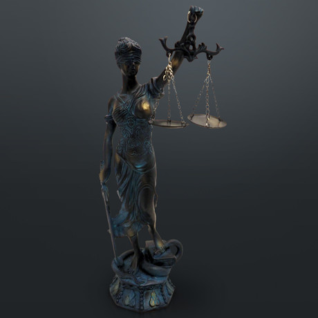 Lady Justice // Folk Art Statue