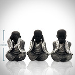 Buddha See, Hear, And Say No Evil // Set Of 3 // Fine Art Statues