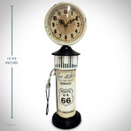 Route 66 White Gas Pump // Industrial Art Clock