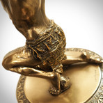 Greek Titan Atlas // Cast Bronze Statue And Clock