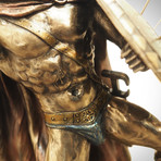Spartan Warrior King Leonidas Arrows Pose // Cast Bronze Statue