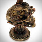 Steampunk Skull // Cast Bronze Candle Holder & Statue