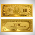 24K Gold-Plated US $ Bills // High Roller Custom Frame ($100 USD)