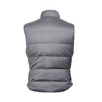 Kygo Reversible Alpaca Puffer Vest // Blue + Gray (XL)