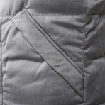 Kygo Reversible Alpaca Puffer Vest // Blue + Gray (2XL)