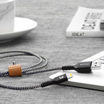 Zendure SuperCord // USB - Lightning Cable // 3.3' (Gray)