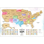 Travel Map // USA Watercolor Art