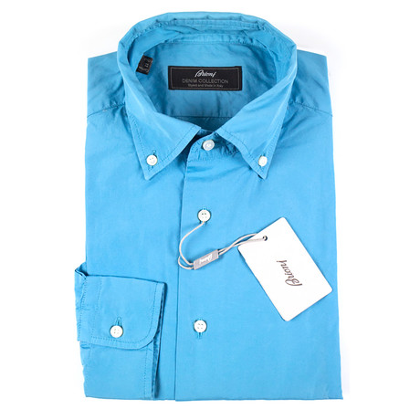Willie Cotton Slim Fit Casual Shirt // Teal (S)
