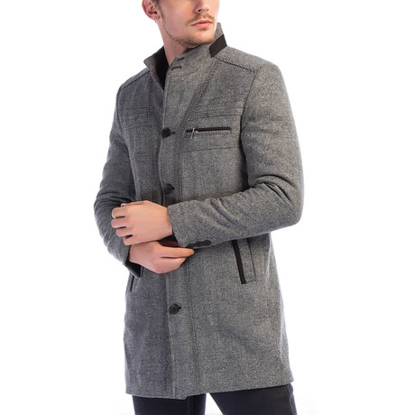 PLT8356 Overcoat // Patterned Grey (S)