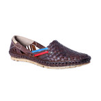 Holas Leather Sandals // Brown + Blue + Red (UK: 8)