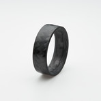 Pure Carbon Fiber Ring // Diagonal Pattern // Gloss Finish (Size 6)