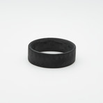 Pure Carbon Fiber Ring // Diagonal Pattern // Matte Finish (Size 6)