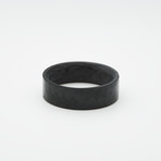 Pure Carbon Fiber Ring // Diagonal Pattern // Gloss Finish (Size 6)